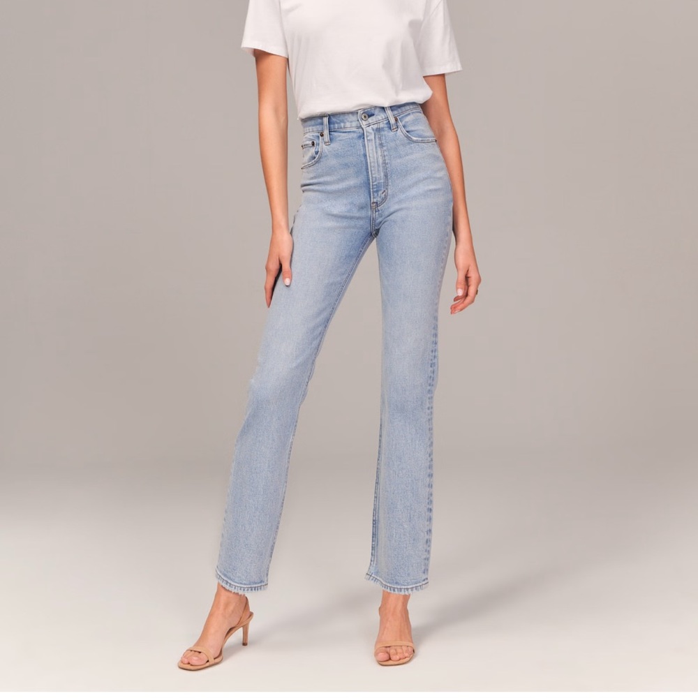New with tag Abercrombie & fitch the ankle straight ultra high rise